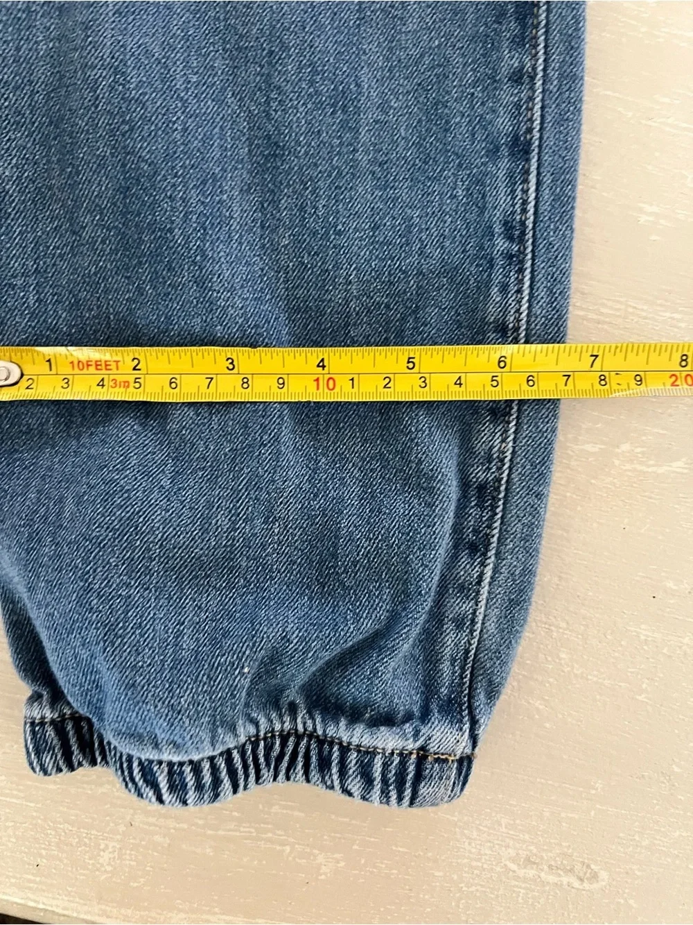 The Children’s Place Girls Paperbag Waist Denim Jogger Jeans Size 14 Tie waist